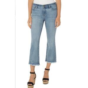 Hannah Crop Flare Spokane Denim Jean by Liverpool 12/31f